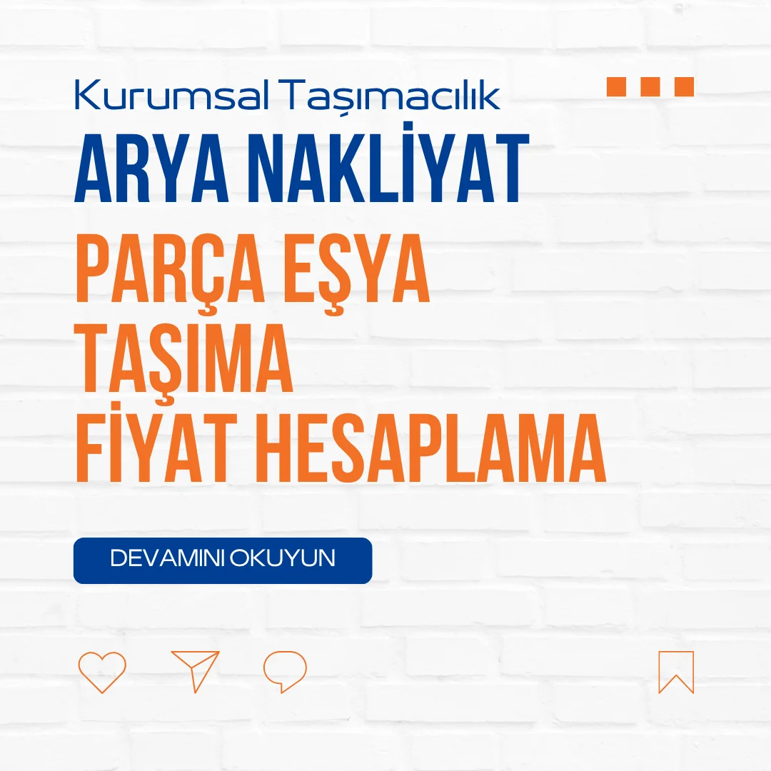 Parça Eşya Taşıma Fiyat Hesaplama