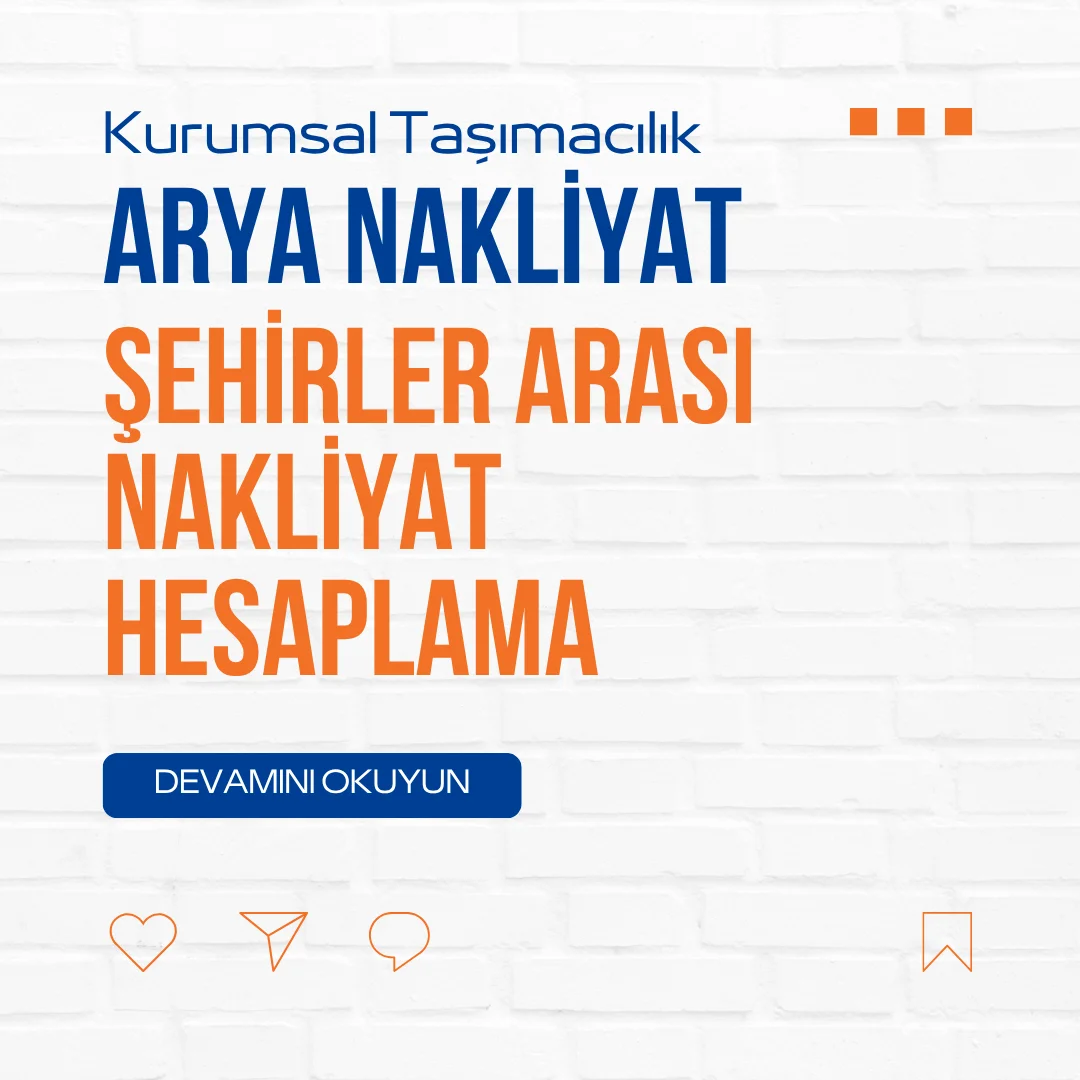 Şehirler Arası Nakliyat Hesaplama